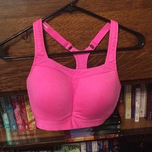 Pink sports bra